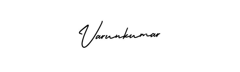 It looks lik you need a new signature style for name Varunkumar. Design unique handwritten (AmerikaSignatureDemo-Regular) signature with our free signature maker in just a few clicks. Varunkumar signature style 3 images and pictures png