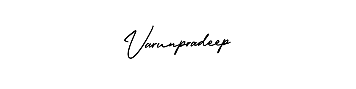 Varunpradeep stylish signature style. Best Handwritten Sign (AmerikaSignatureDemo-Regular) for my name. Handwritten Signature Collection Ideas for my name Varunpradeep. Varunpradeep signature style 3 images and pictures png