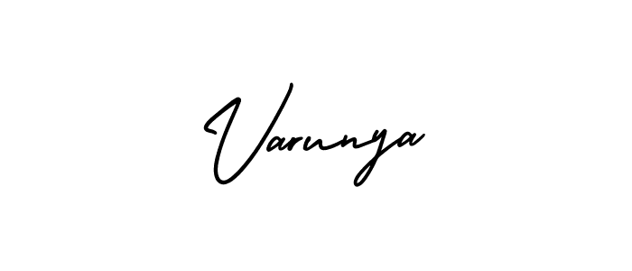 Create a beautiful signature design for name Varunya. With this signature (AmerikaSignatureDemo-Regular) fonts, you can make a handwritten signature for free. Varunya signature style 3 images and pictures png