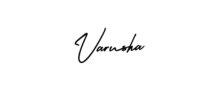 if you are searching for the best signature style for your name Varusha. so please give up your signature search. here we have designed multiple signature styles  using AmerikaSignatureDemo-Regular. Varusha signature style 3 images and pictures png