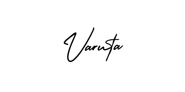 How to make Varuta signature? AmerikaSignatureDemo-Regular is a professional autograph style. Create handwritten signature for Varuta name. Varuta signature style 3 images and pictures png