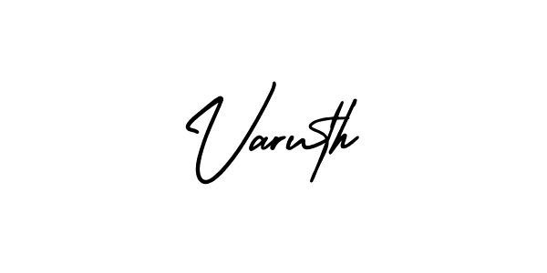 How to Draw Varuth signature style? AmerikaSignatureDemo-Regular is a latest design signature styles for name Varuth. Varuth signature style 3 images and pictures png