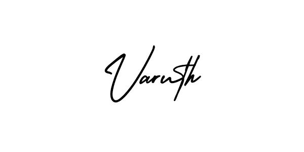 How to Draw Varuth signature style? AmerikaSignatureDemo-Regular is a latest design signature styles for name Varuth. Varuth signature style 3 images and pictures png