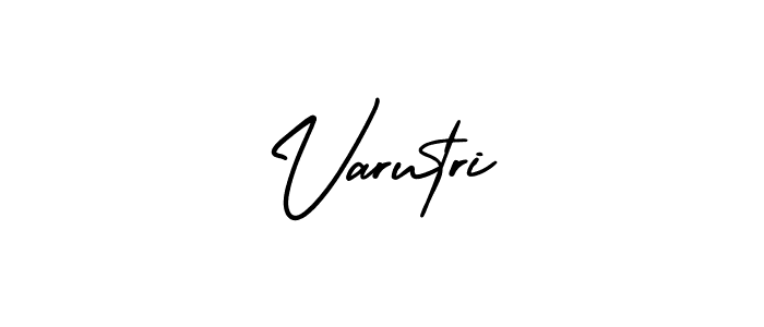How to make Varutri name signature. Use AmerikaSignatureDemo-Regular style for creating short signs online. This is the latest handwritten sign. Varutri signature style 3 images and pictures png