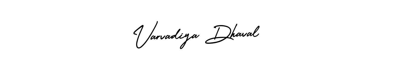 How to make Varvadiya Dhaval signature? AmerikaSignatureDemo-Regular is a professional autograph style. Create handwritten signature for Varvadiya Dhaval name. Varvadiya Dhaval signature style 3 images and pictures png