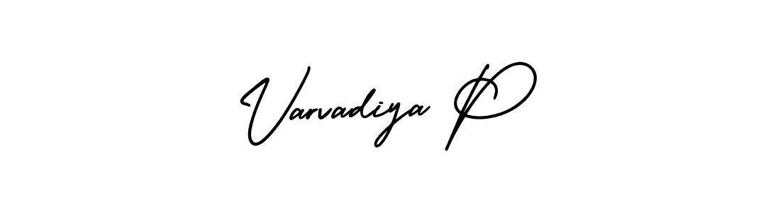 Make a beautiful signature design for name Varvadiya P. Use this online signature maker to create a handwritten signature for free. Varvadiya P signature style 3 images and pictures png
