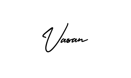 Vasan stylish signature style. Best Handwritten Sign (AmerikaSignatureDemo-Regular) for my name. Handwritten Signature Collection Ideas for my name Vasan. Vasan signature style 3 images and pictures png