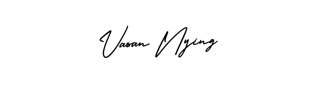 See photos of Vasan Nying official signature by Spectra . Check more albums & portfolios. Read reviews & check more about AmerikaSignatureDemo-Regular font. Vasan Nying signature style 3 images and pictures png
