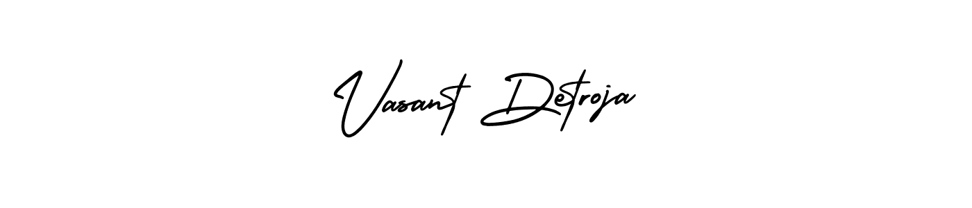 Vasant Detroja stylish signature style. Best Handwritten Sign (AmerikaSignatureDemo-Regular) for my name. Handwritten Signature Collection Ideas for my name Vasant Detroja. Vasant Detroja signature style 3 images and pictures png