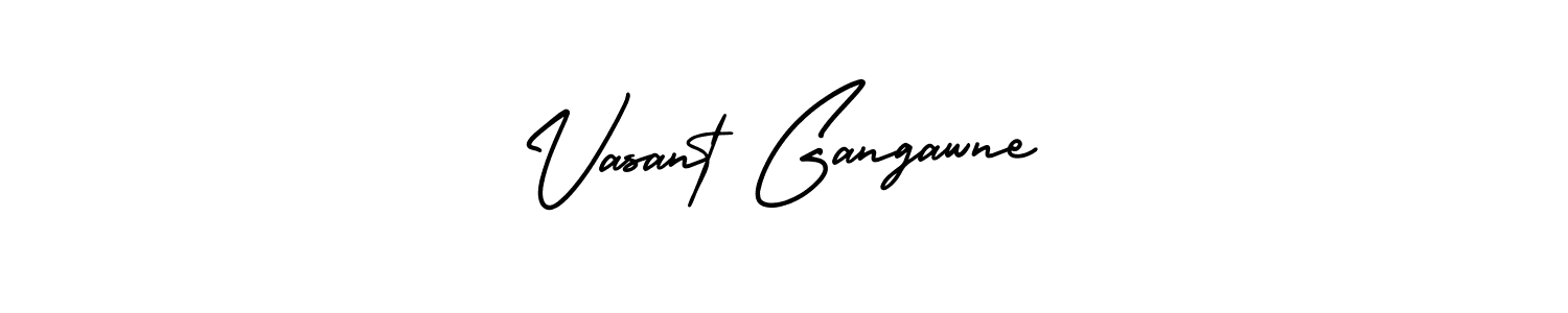 This is the best signature style for the Vasant Gangawne name. Also you like these signature font (AmerikaSignatureDemo-Regular). Mix name signature. Vasant Gangawne signature style 3 images and pictures png