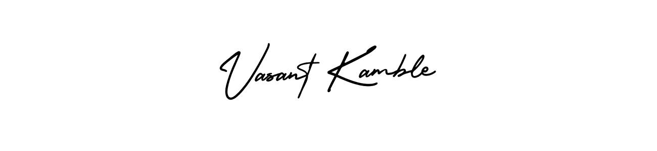 Create a beautiful signature design for name Vasant Kamble. With this signature (AmerikaSignatureDemo-Regular) fonts, you can make a handwritten signature for free. Vasant Kamble signature style 3 images and pictures png