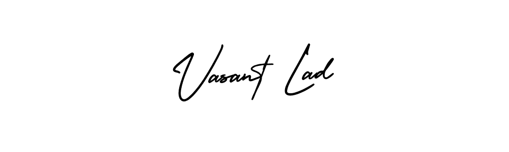 Also You can easily find your signature by using the search form. We will create Vasant Lad name handwritten signature images for you free of cost using AmerikaSignatureDemo-Regular sign style. Vasant Lad signature style 3 images and pictures png