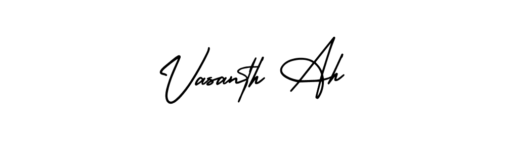 Design your own signature with our free online signature maker. With this signature software, you can create a handwritten (AmerikaSignatureDemo-Regular) signature for name Vasanth Ah. Vasanth Ah signature style 3 images and pictures png