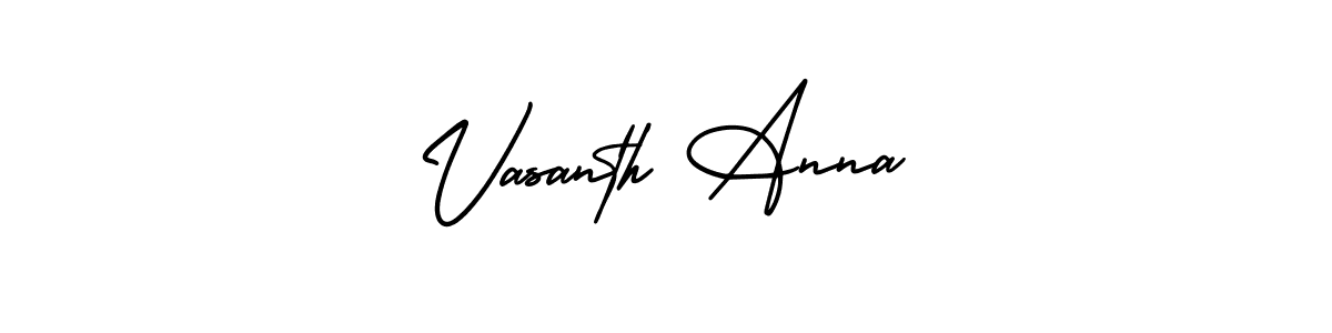 How to make Vasanth Anna signature? AmerikaSignatureDemo-Regular is a professional autograph style. Create handwritten signature for Vasanth Anna name. Vasanth Anna signature style 3 images and pictures png