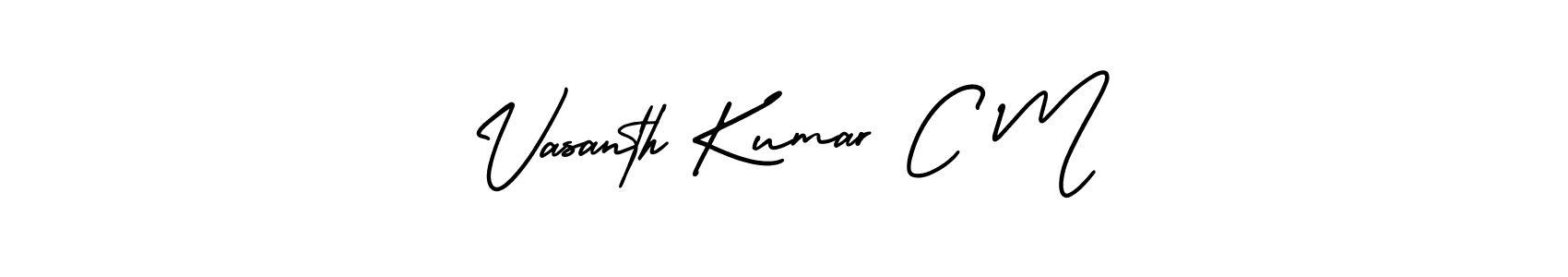 Make a beautiful signature design for name Vasanth Kumar C M. Use this online signature maker to create a handwritten signature for free. Vasanth Kumar C M signature style 3 images and pictures png