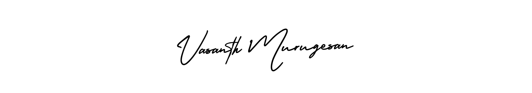 This is the best signature style for the Vasanth Murugesan name. Also you like these signature font (AmerikaSignatureDemo-Regular). Mix name signature. Vasanth Murugesan signature style 3 images and pictures png