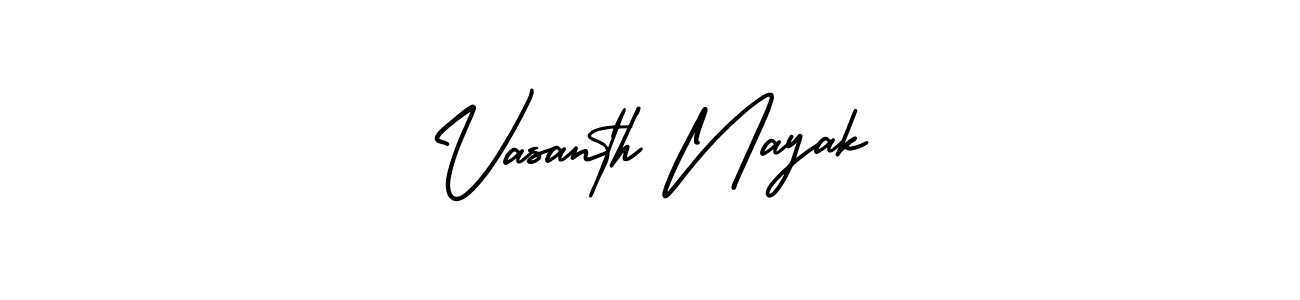 The best way (AmerikaSignatureDemo-Regular) to make a short signature is to pick only two or three words in your name. The name Vasanth Nayak include a total of six letters. For converting this name. Vasanth Nayak signature style 3 images and pictures png