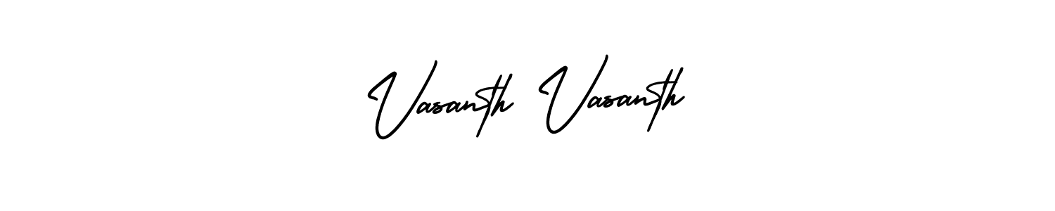 The best way (AmerikaSignatureDemo-Regular) to make a short signature is to pick only two or three words in your name. The name Vasanth Vasanth include a total of six letters. For converting this name. Vasanth Vasanth signature style 3 images and pictures png