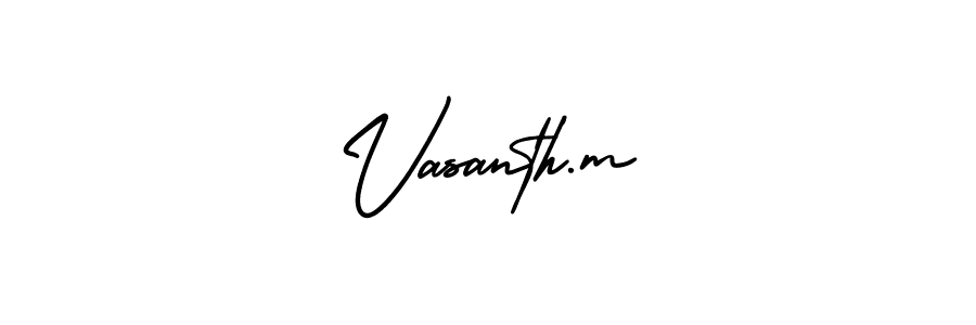 You should practise on your own different ways (AmerikaSignatureDemo-Regular) to write your name (Vasanth.m) in signature. don't let someone else do it for you. Vasanth.m signature style 3 images and pictures png