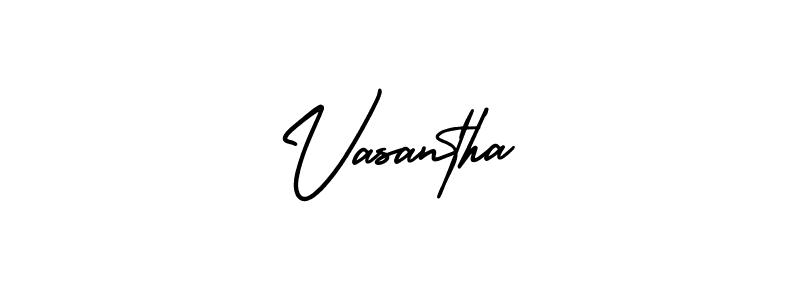 Vasantha stylish signature style. Best Handwritten Sign (AmerikaSignatureDemo-Regular) for my name. Handwritten Signature Collection Ideas for my name Vasantha. Vasantha signature style 3 images and pictures png