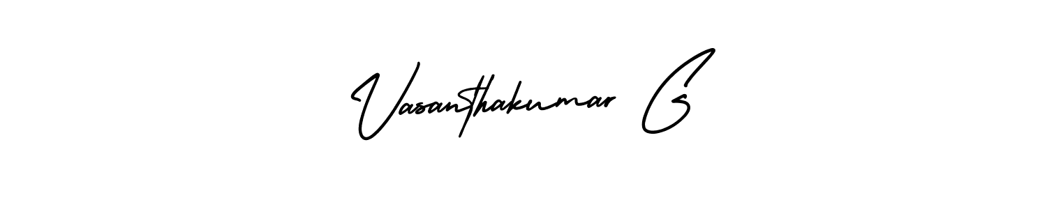 AmerikaSignatureDemo-Regular is a professional signature style that is perfect for those who want to add a touch of class to their signature. It is also a great choice for those who want to make their signature more unique. Get Vasanthakumar G name to fancy signature for free. Vasanthakumar G signature style 3 images and pictures png