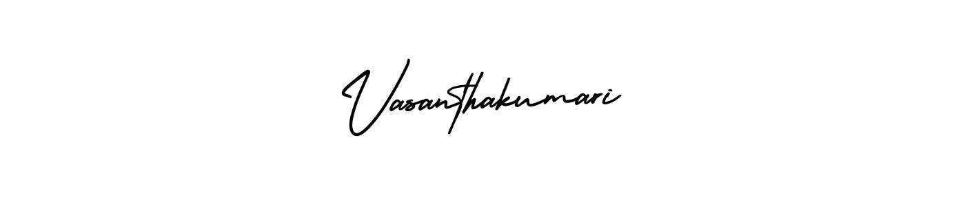 Create a beautiful signature design for name Vasanthakumari. With this signature (AmerikaSignatureDemo-Regular) fonts, you can make a handwritten signature for free. Vasanthakumari signature style 3 images and pictures png