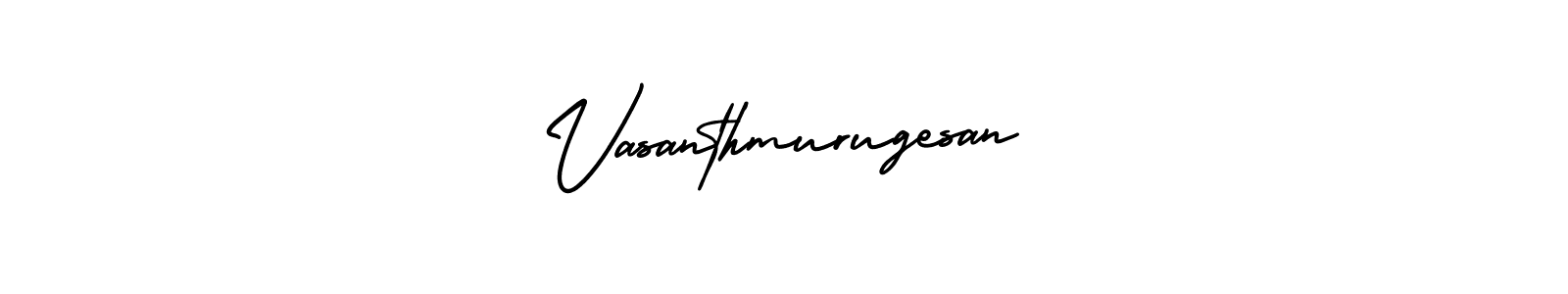 How to make Vasanthmurugesan signature? AmerikaSignatureDemo-Regular is a professional autograph style. Create handwritten signature for Vasanthmurugesan name. Vasanthmurugesan signature style 3 images and pictures png