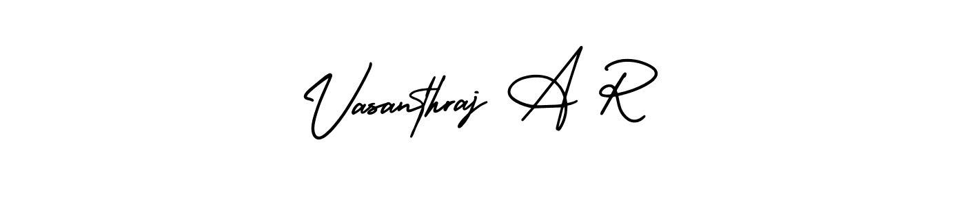 Design your own signature with our free online signature maker. With this signature software, you can create a handwritten (AmerikaSignatureDemo-Regular) signature for name Vasanthraj A R. Vasanthraj A R signature style 3 images and pictures png