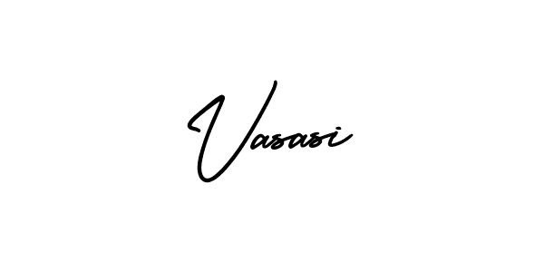 You should practise on your own different ways (AmerikaSignatureDemo-Regular) to write your name (Vasasi) in signature. don't let someone else do it for you. Vasasi signature style 3 images and pictures png