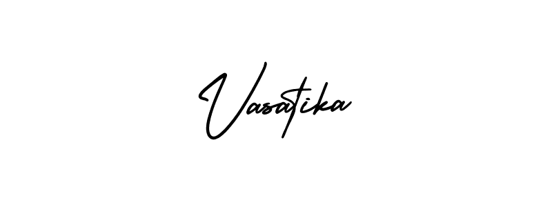 Create a beautiful signature design for name Vasatika. With this signature (AmerikaSignatureDemo-Regular) fonts, you can make a handwritten signature for free. Vasatika signature style 3 images and pictures png