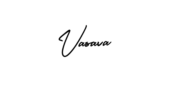 It looks lik you need a new signature style for name Vasava. Design unique handwritten (AmerikaSignatureDemo-Regular) signature with our free signature maker in just a few clicks. Vasava signature style 3 images and pictures png