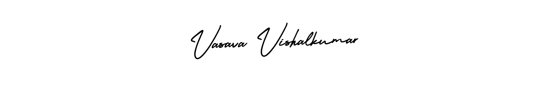Use a signature maker to create a handwritten signature online. With this signature software, you can design (AmerikaSignatureDemo-Regular) your own signature for name Vasava Vishalkumar. Vasava Vishalkumar signature style 3 images and pictures png