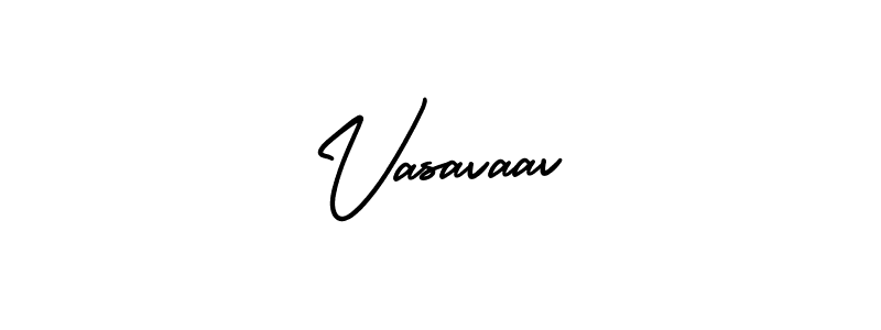 How to make Vasavaav name signature. Use AmerikaSignatureDemo-Regular style for creating short signs online. This is the latest handwritten sign. Vasavaav signature style 3 images and pictures png