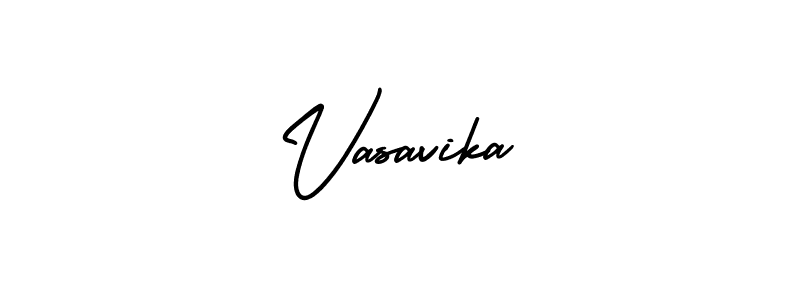 AmerikaSignatureDemo-Regular is a professional signature style that is perfect for those who want to add a touch of class to their signature. It is also a great choice for those who want to make their signature more unique. Get Vasavika name to fancy signature for free. Vasavika signature style 3 images and pictures png