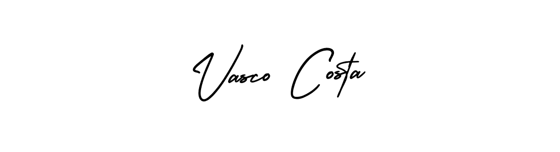 The best way (AmerikaSignatureDemo-Regular) to make a short signature is to pick only two or three words in your name. The name Vasco Costa include a total of six letters. For converting this name. Vasco Costa signature style 3 images and pictures png