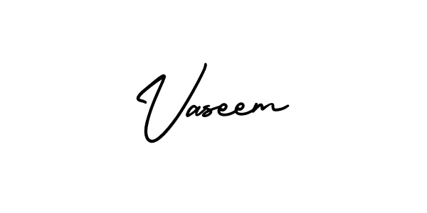 Make a beautiful signature design for name Vaseem. With this signature (AmerikaSignatureDemo-Regular) style, you can create a handwritten signature for free. Vaseem signature style 3 images and pictures png