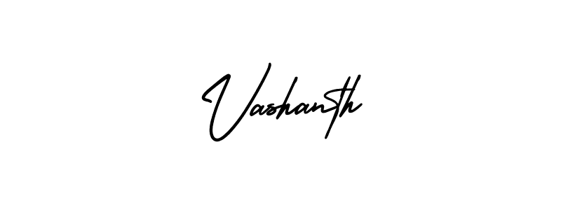 Make a beautiful signature design for name Vashanth. With this signature (AmerikaSignatureDemo-Regular) style, you can create a handwritten signature for free. Vashanth signature style 3 images and pictures png