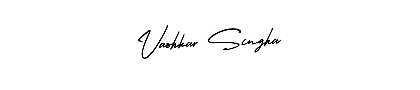 Make a beautiful signature design for name Vashkar Singha. With this signature (AmerikaSignatureDemo-Regular) style, you can create a handwritten signature for free. Vashkar Singha signature style 3 images and pictures png