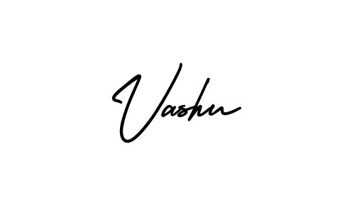 Use a signature maker to create a handwritten signature online. With this signature software, you can design (AmerikaSignatureDemo-Regular) your own signature for name Vashu. Vashu signature style 3 images and pictures png