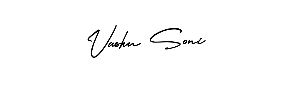 This is the best signature style for the Vashu Soni name. Also you like these signature font (AmerikaSignatureDemo-Regular). Mix name signature. Vashu Soni signature style 3 images and pictures png