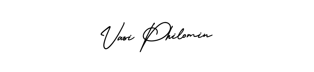 How to make Vasi Philomin signature? AmerikaSignatureDemo-Regular is a professional autograph style. Create handwritten signature for Vasi Philomin name. Vasi Philomin signature style 3 images and pictures png