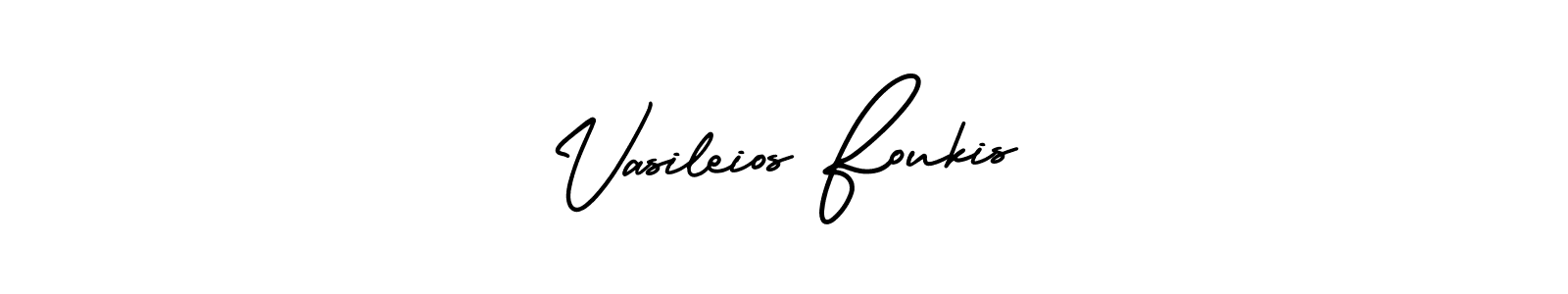 Use a signature maker to create a handwritten signature online. With this signature software, you can design (AmerikaSignatureDemo-Regular) your own signature for name Vasileios Foukis. Vasileios Foukis signature style 3 images and pictures png