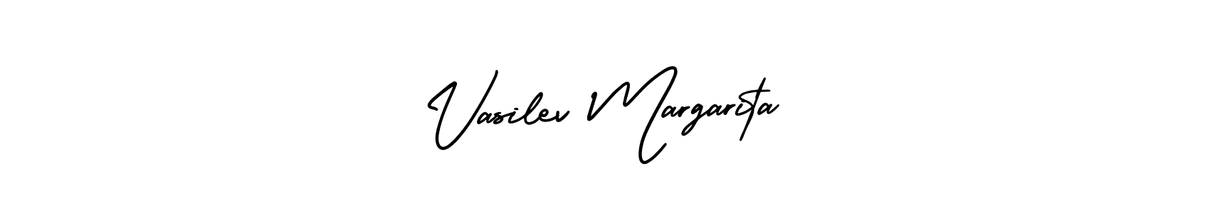 This is the best signature style for the Vasilev Margarita name. Also you like these signature font (AmerikaSignatureDemo-Regular). Mix name signature. Vasilev Margarita signature style 3 images and pictures png