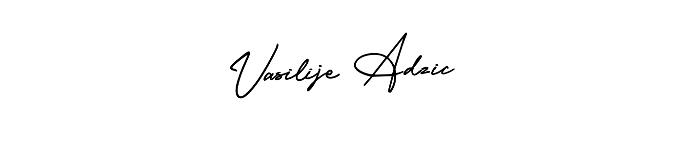 How to make Vasilije Adzic name signature. Use AmerikaSignatureDemo-Regular style for creating short signs online. This is the latest handwritten sign. Vasilije Adzic signature style 3 images and pictures png