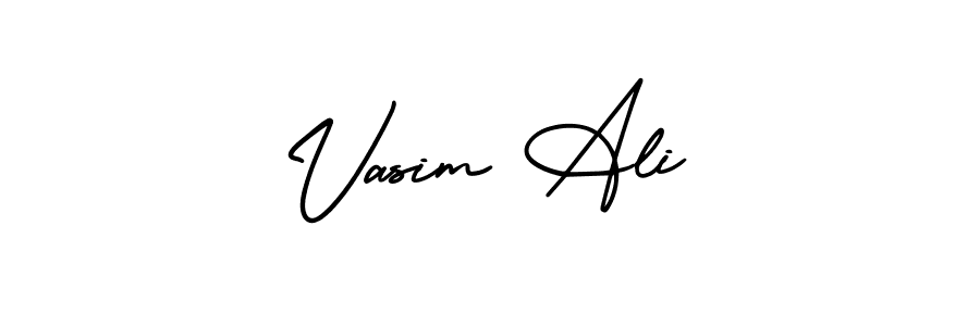 How to Draw Vasim Ali signature style? AmerikaSignatureDemo-Regular is a latest design signature styles for name Vasim Ali. Vasim Ali signature style 3 images and pictures png