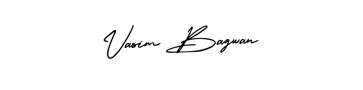 Design your own signature with our free online signature maker. With this signature software, you can create a handwritten (AmerikaSignatureDemo-Regular) signature for name Vasim Bagwan. Vasim Bagwan signature style 3 images and pictures png