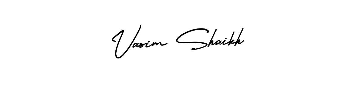 Use a signature maker to create a handwritten signature online. With this signature software, you can design (AmerikaSignatureDemo-Regular) your own signature for name Vasim Shaikh. Vasim Shaikh signature style 3 images and pictures png