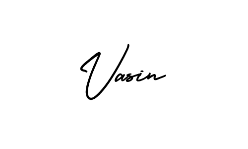 The best way (AmerikaSignatureDemo-Regular) to make a short signature is to pick only two or three words in your name. The name Vasin include a total of six letters. For converting this name. Vasin signature style 3 images and pictures png