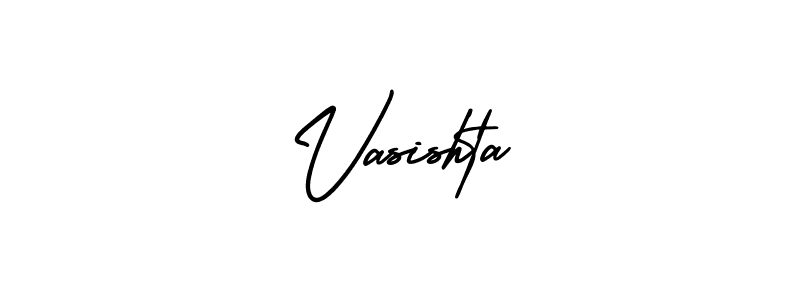 You should practise on your own different ways (AmerikaSignatureDemo-Regular) to write your name (Vasishta) in signature. don't let someone else do it for you. Vasishta signature style 3 images and pictures png