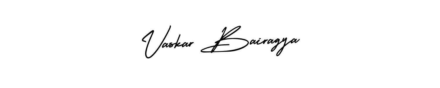 Vaskar Bairagya stylish signature style. Best Handwritten Sign (AmerikaSignatureDemo-Regular) for my name. Handwritten Signature Collection Ideas for my name Vaskar Bairagya. Vaskar Bairagya signature style 3 images and pictures png